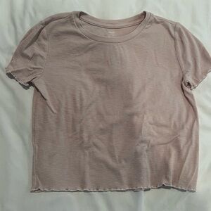 Aerie Cropped Tee in Pink size XS
